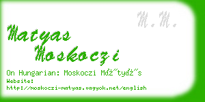 matyas moskoczi business card